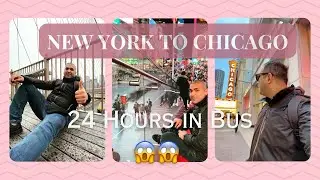 New York to Chicago by Bus | Public Transport in America My Hostel | Tour in Chicago | Langh Ja