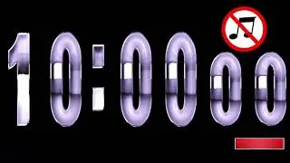 No music 10 minutes color Silver timer  countdown alarm🔔