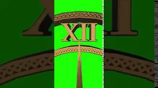 Happy New Year Clock Animation Green Screen