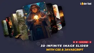 3D Infinite Image Slider with CSS & JavaScript | Step-by-Step Tutorial | Coderfuel