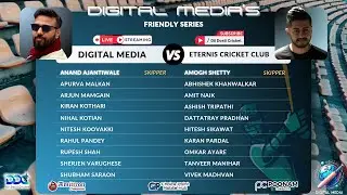 Digital Media vs ECC | 08-Jan-26 | DDC - Digital Media's Friendly Series | Live Cricket Match