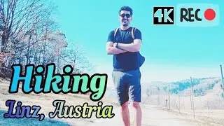 Hiking in Linz, Upper Austria, Austria in late winter