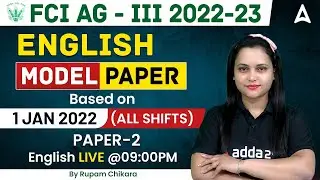 FCI AG 3 2022-23 | FCI AG 3 English Model Paper #2 by Rupam Chikara