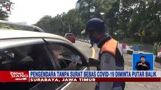 Hari ke-4 PPKM di Surabaya, Puluhan Kendaraan Diminta Putar Balik #iNewsSiang 06/07