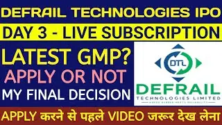 Defrail Technologies IPO 🔴Defrail Technologies IPO Review 🔴Defrail Technologies IPO Gmp 🔴Defrail IPO