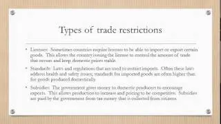 Trade Restrictions
