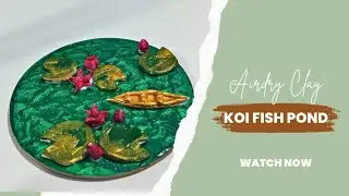 Koi Fish pond #airdryclay #diyideas #desksetup #koifish #koipond #lotusflower #diyphonecase #craft