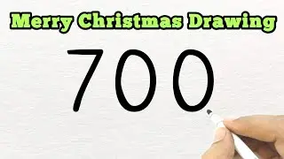 Christmas Drawing Easy | How to Draw Merry Christmas | Christmas Festival Drawing 