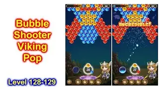 Bubble Shooter Viking Pop Game Level 128-129 Walk Thru On Cell Phone