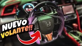 VOLANTE ELECTRÓNICO DE FIBRA DE CARBONO PARA MI HONDA CIVIC!