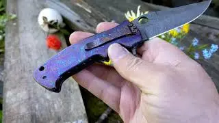 Нож Crawford Kasper Джентльмен в тимаскусе и дамаске Gentleman Full Dress Timascus USA
