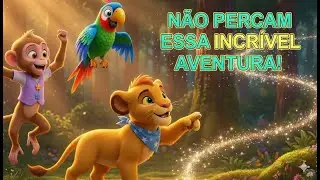Leo, Pipo e Mia em uma historinha emocionante na floresta.