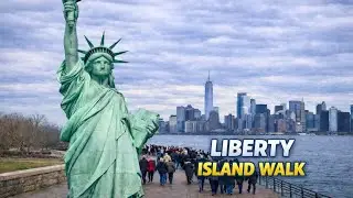 Walking on Liberty Island 🗽 | Statue of Liberty & NYC Skyline (4K GoPro)