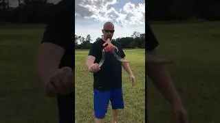 Customer throwing the Roo boomerang by Vic