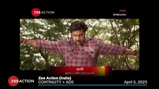 Zee Action (India) continuity + ads | April 3, 2025