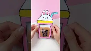 Homemade bubble milk tea🧋🫧squeeze music handmade DIY #diy #craft #chacha-DIY #Handmade #paperdiy