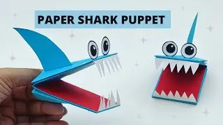 Paper Shark Puppet Toy / How to Make fidget toy With Paper At Home / Paper Craft / Moving Paper Toy