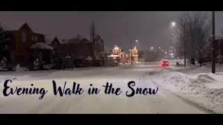 Evening Walk in the Snow | Canada - Brampton | Fresh Air | Fresh Snow | Winter in Canada ❄️