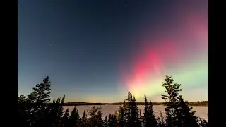 Night Timelapse, Lake of the Woods, Sioux Narrows, April 15 16 2025