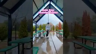 Tricks in California Storm!⛈️ #rain #scootering #shorts