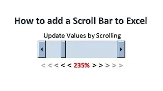 Add a Scroll Bar to your Excel Dashboard