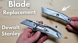 Как заменить лезвие на универсальном ноже DeWalt/Stanley