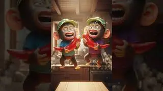 AI monkey tries spicy peppers 🌶️🔥 #shorts #aimonkey #monkey #cutemonkey #aianimals #cute #viral