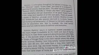 Pakistan Stamp Information Sheet - Suleman Markhor - Capra falconeri jerdoni - 1988