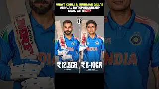 Virat Kohli & Shubman Gill's annual bat sponsorship deal with MRF #viratkohli #shubhmangill #shorts