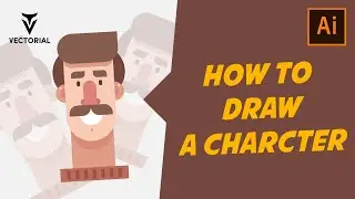 Flat CHARACTER DESIGN in Adobe illustrator - STEP BY STEP Drawing Tutorial for beginners