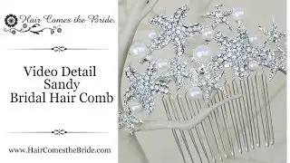 Rhinestone and Pearl Starfish Hair Comb by Hair Comes the Bride - Sandy