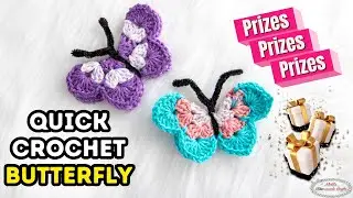 FREE Crochet BUTTERFLY Pattern + PRIZES! [Chance to Win FREE Yarn or Ebook!]