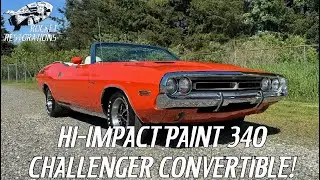 ПОТРЯСАЮЩИЙ кабриолет Dodge Challenger 340 1971 года выпуска!  Оснащен электрическими стеклоподъемниками и AM/FM-радио!