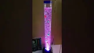 LED Colour Changing Bubble Novelty Sensory Mood Light Fish Water Tube Floor Lamp