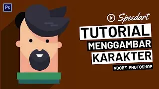 Membuat Desain Karakter 2 Dimensi Dengan Photoshop | Speed Art | Flat Character