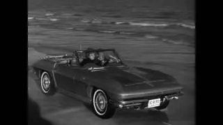 Route 66 TV show clip - Galveston - Corvette in the Surf w theme music