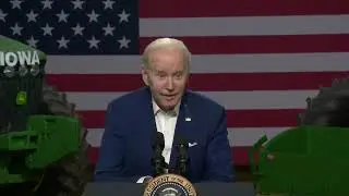 Joe Biden Oddly Starts Whispering Before Microphone Shrieks With Feedback