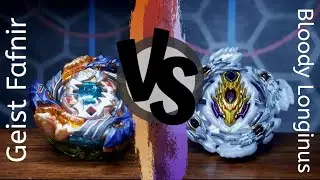 Geist Fafnir .8'E.Ab vs Bloody Longinus .13.Jl | on Real Life Beyblade Stadium