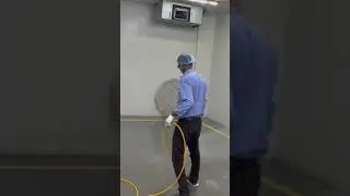 Spraying at empty cold storage to control stored grain pest #cold storage #insect #infestation #pest