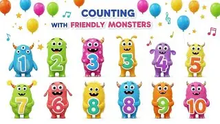 Counting with the Friendly Monsters 👾🔢🎶 | Fun Numbers Song for Kids | Animagic Studio