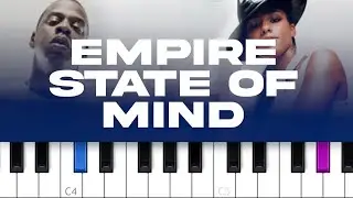 JAY-Z ft Alicia Keys - Empire State Of Mind (piano tutorial)