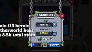 Bit Heroes, solo tier 13 heroic Netherworld boss, by Madara