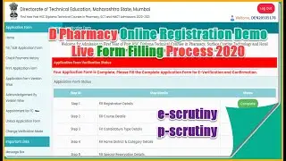 D Pharmacy Online Registration Live Demo | Diploma In Pharmacy Admission Registration Full Demo 2022