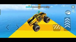 Monster truck mega ramp stunt Driving show 👿 impossible