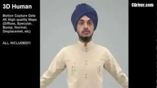 Rigged & Animated 3D Model (Human, People, Man, Male Character) 3DS Max with VRay CMan0013HD2CS
