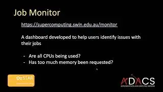 OzSTAR Training - Job Monitor