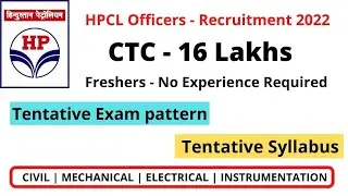 HPCL Recruitment 2022 | Detailed Exam Pattern | Detailed Syllabus for All Branches | Mygovtrack