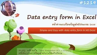 Data entry form in Excel