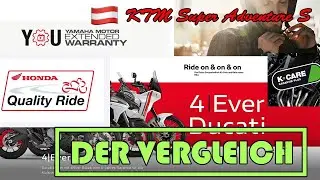 Garantieverl&auml;ngerung DER VERGLEICH, Ducati, KTM, BMW, Honda, Yamaha, Triumph. REVIEW