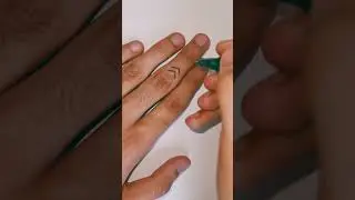 Easy Finger Tattoo Idea With Pen #shorts #trending #tattooart
